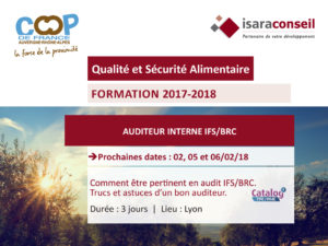 Formation Auditeur Interne IFS/BRC – Qualité et sécurité ... - Agrapole